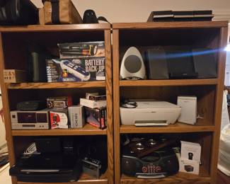 Electronics, printer, speakers, etc
