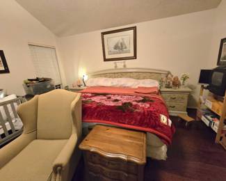 Bedroom suite includes headboard with 2 nightstands and armoire.  Mattress and box spring are labeled  "Image Sleep Supreme" 