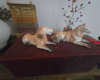 ceramic dogs labeled Cuong Phat Viet Nam 