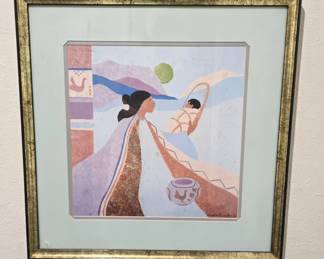 "New Son" signed serigraph by Jacqueline Rochester. 1984