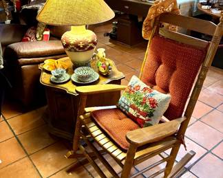 Cracker Barrel wood rocking chair