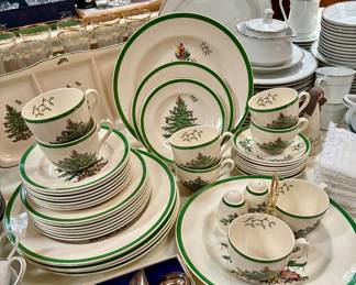 Spode 6 piece place setting with extras