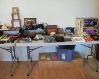 OLD CAMERAS, BINOCULARS, BOSE SOUND SYSTEM