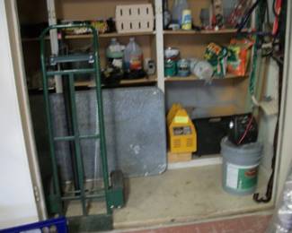 DOLLY, PLANT FOOD, GARAGE STUFF