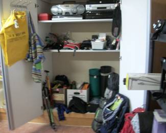HIKING EQUIP. SLEEPING BAGS, CD & DVD PLAYERS, BOOMBOX