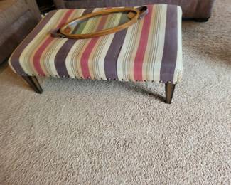 Striped Ottoman.