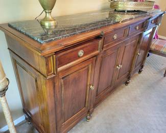 Marble Top Buffet / Sideboard.