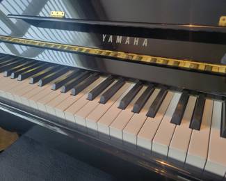 Yamaha M1J Upright Ebony Piano with adjustable Bench.