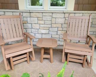 Poly Gliding Chair Set