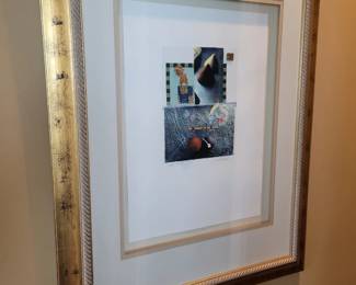 Framed and signed Titled Wabi Sabi.