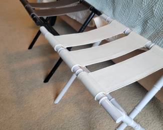 Leather Strap Luggage Stands.