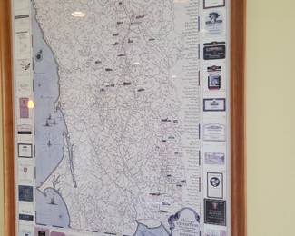 Framed Sonoma Wine Guide.