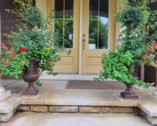 Cast Iron Urns.