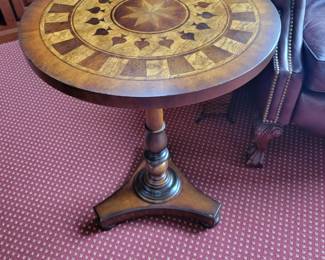 Inlaid Pedestal Table.
