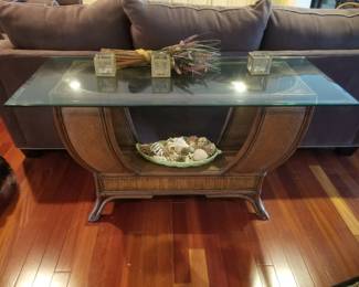 Glass top coffee table - 2 available