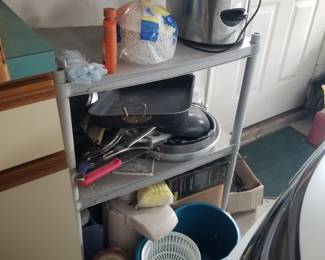 Entertaining supplies; plastic shelving