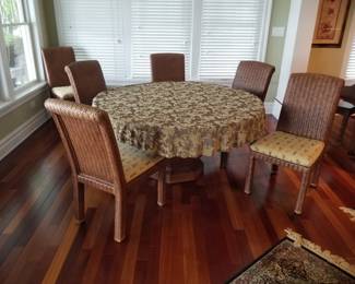 Circular dining set seats 6