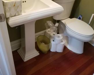 Kohler Memoirs pedestal sink; toilet