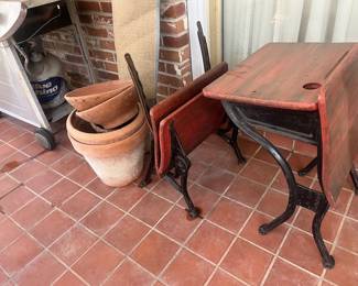 Vintage school desks 