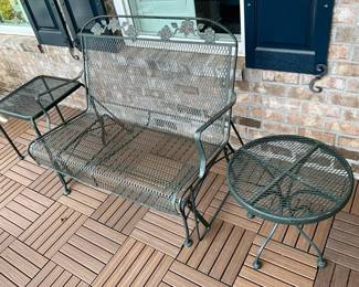 Glider Bench Side Tables