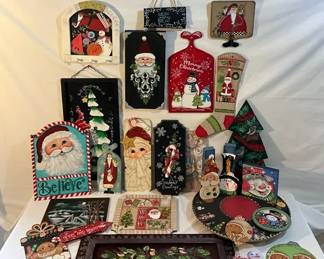 Hand Painted Christmas Decor Signs Art