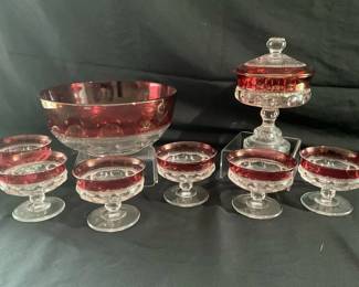 Kings Crown Thumbprint Glass