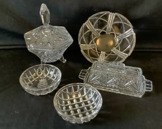 5Piece Crystal Dishes