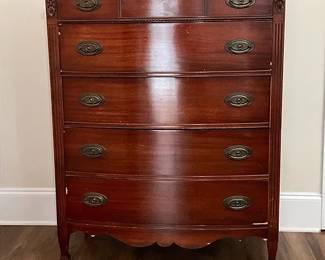 Bowfront 5 Drawer Chest