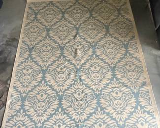 Aqua Beige Patio Rug