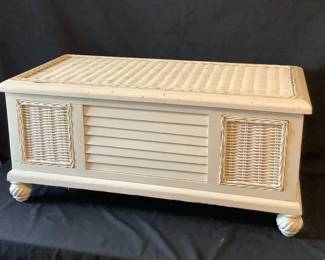 White Wicker Chest