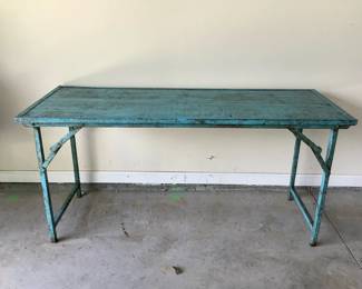Blue Metal Table