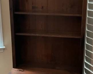 Rustic Wooden Bookcase Hutch