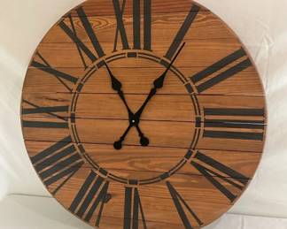 Rustic Farmhouse Wooden Wall Clock