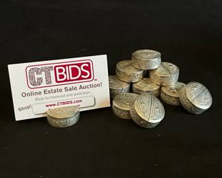 900 Silver Place Card Settings