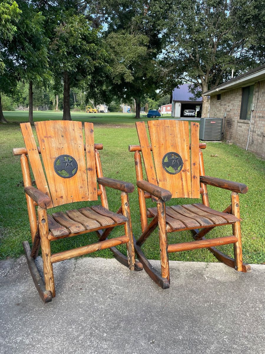 Pair Wooden Rockers