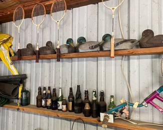 Decoys & vintage bottles