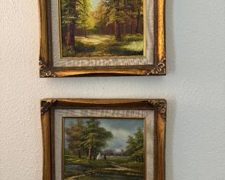 Gold framed art