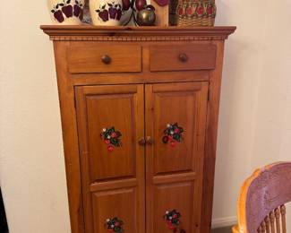 Wooden Cabinet with fold art painting