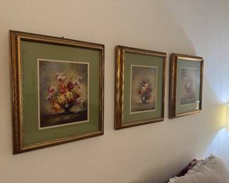 Floral art 1965 set of 3