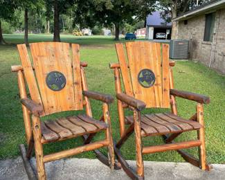 Pair Wooden Rockers