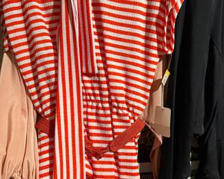 Late 1960's Stripe Polyester Pant Suit