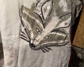 1980's Fox Glittery Shirt