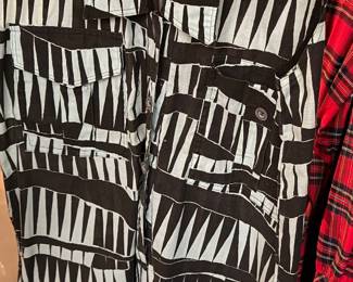 Vintage Black White Geometric Jumpsuit, Paris