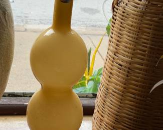 Mid Century Empoli Cased Triple Gourd Bottle. Italy