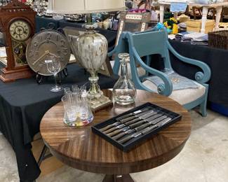 Arteriors zebra wood table