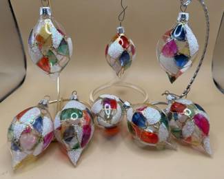 Handblown Christmas ornaments. Vintage.