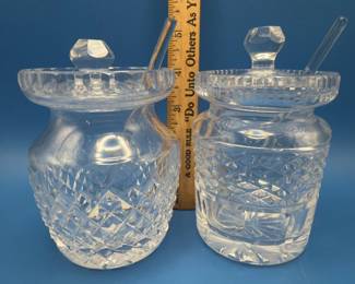 Waterford condiment dishes. 