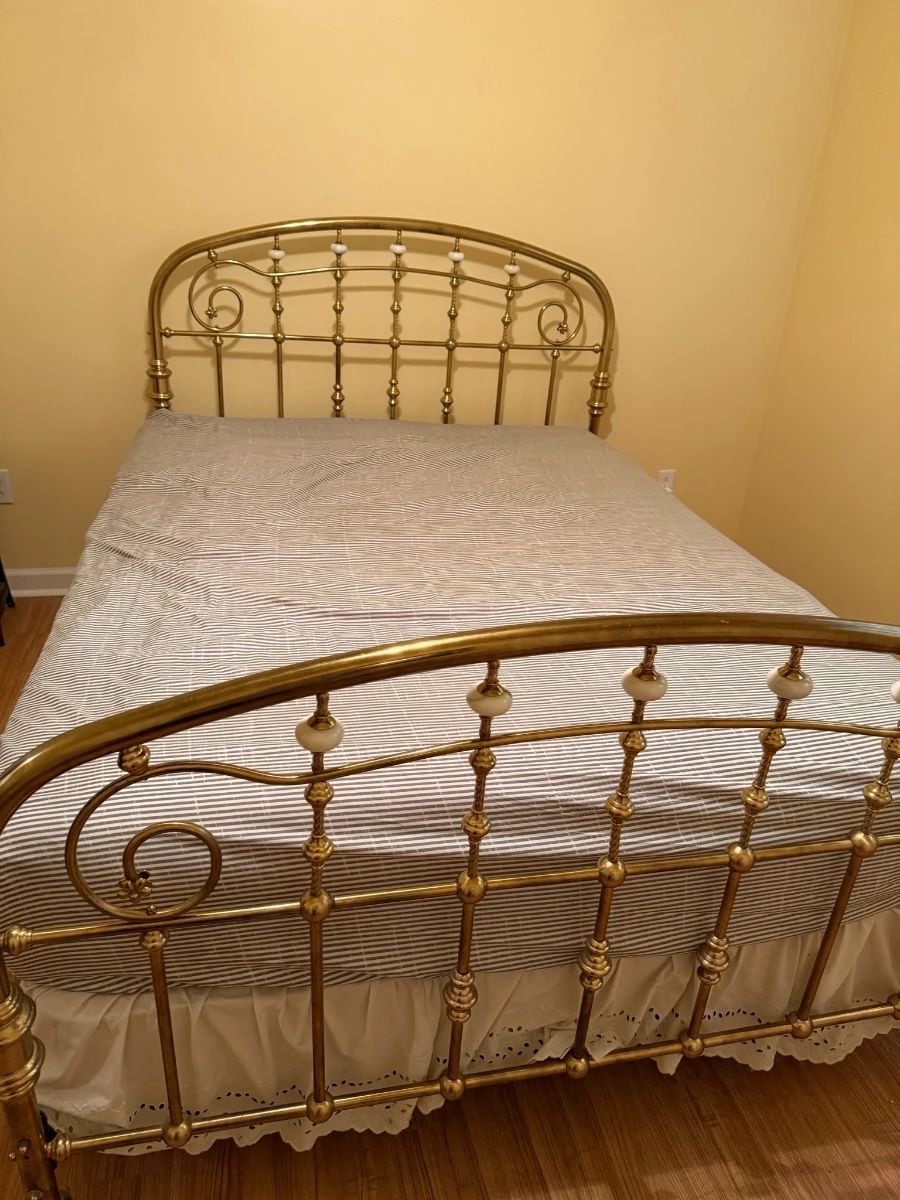Vintage Brass Metal Bed Frame Head+Foot ($175)