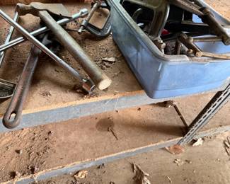 Shelf of assorted tools lot ($30)