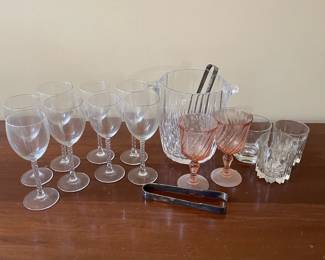 Glassware Drinkware Set w/ Ice Bucket ($12)